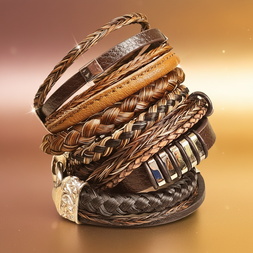 Pferdehaararmschmuck Westernstyle