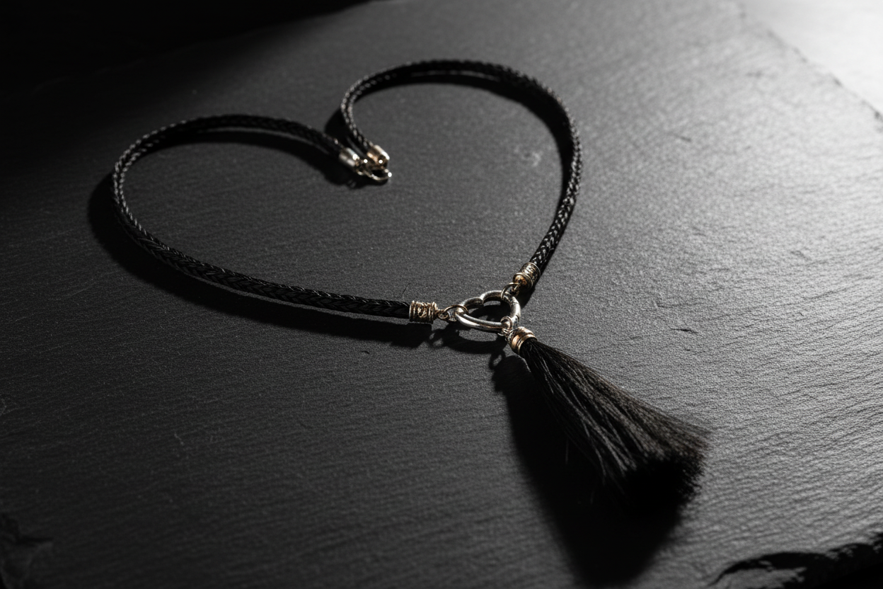 Halskette aus Pferdehaar - Collier aus Pferdehaar- Pferdehaarschmuck Schweiz