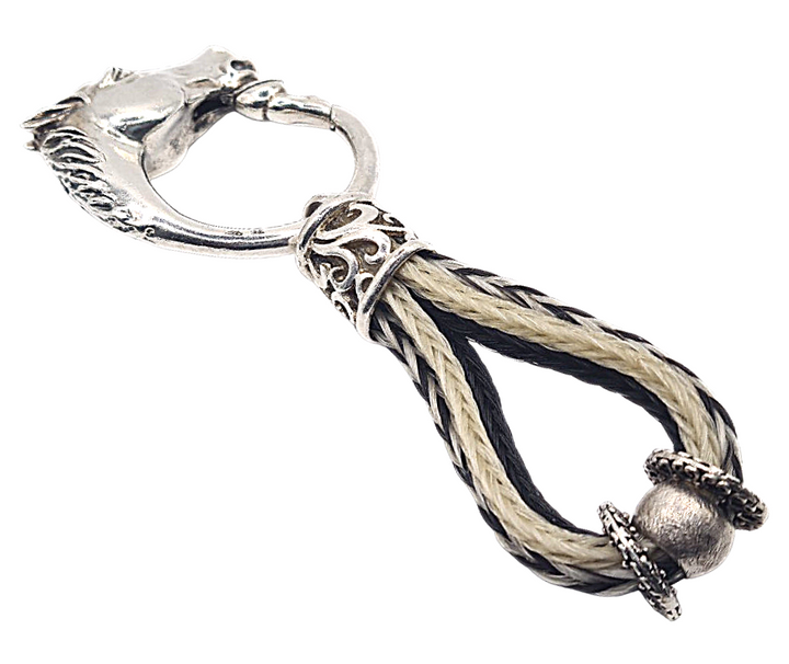 Schlüsselanhänger mit Pferdehaaer Sterlingsilber 925er ohne Leder