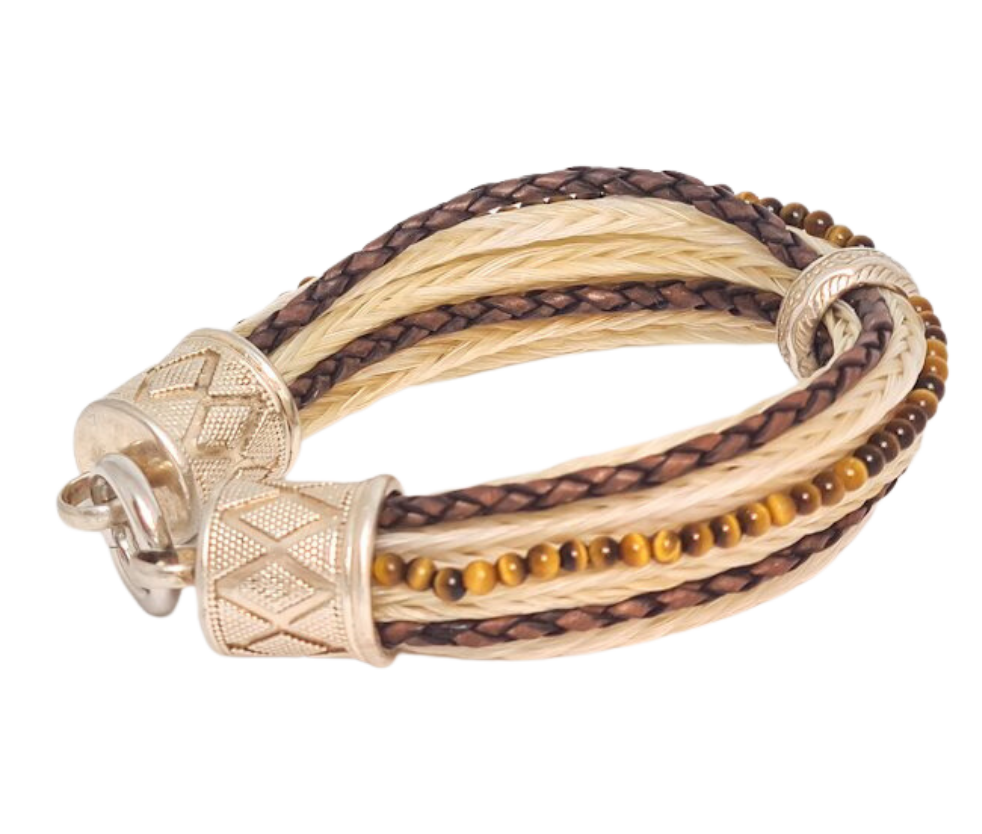 Pferdehaararmband mit Tigerauge