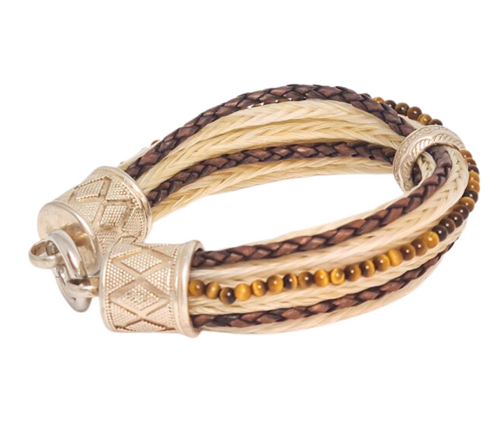 Pferdehaararmband mit Tigerauge