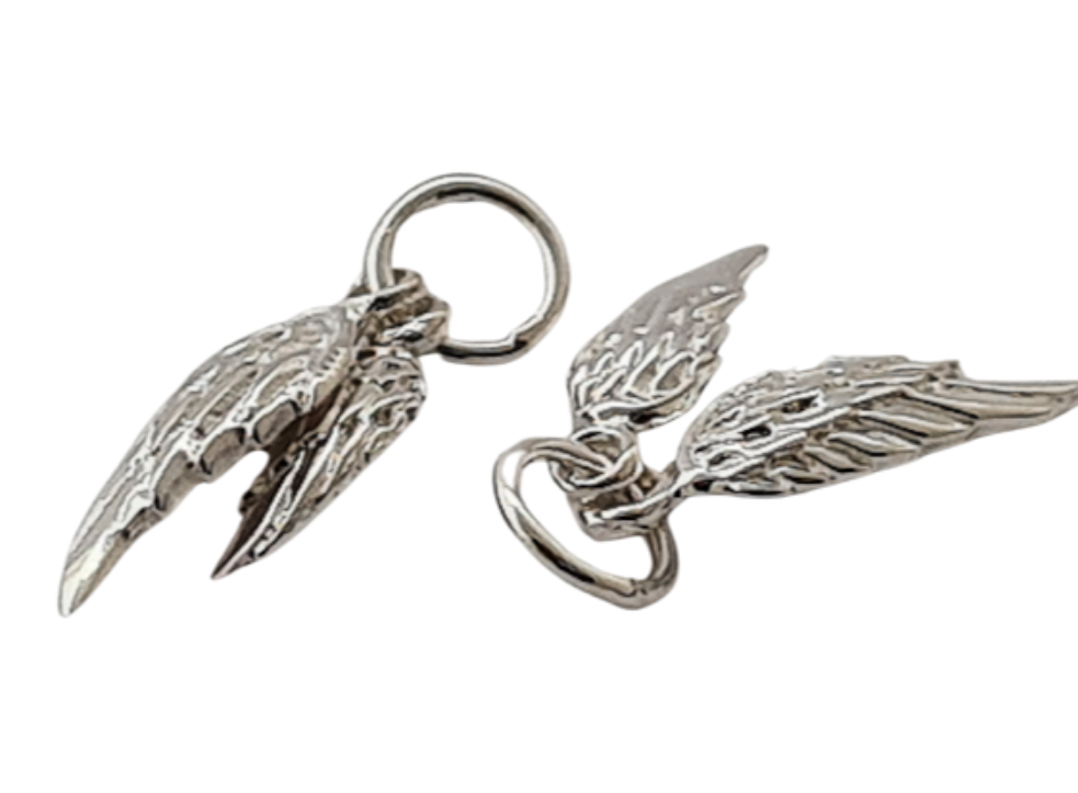 Pferdehaartassel Sterlingsilber 925er Flügel
