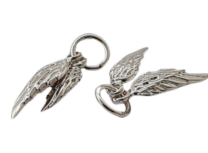 Pferdehaartassel Sterlingsilber 925er Flügel