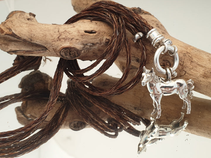 Halskette aus Pferdehaar mit Charm - Cavallin Exklusiv