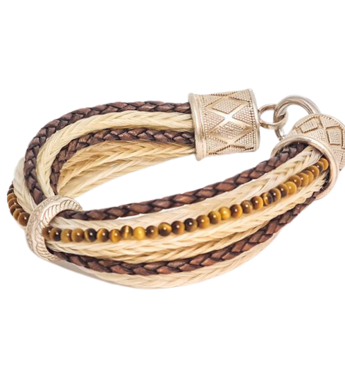 Pferdehaararmband mit Tigerauge