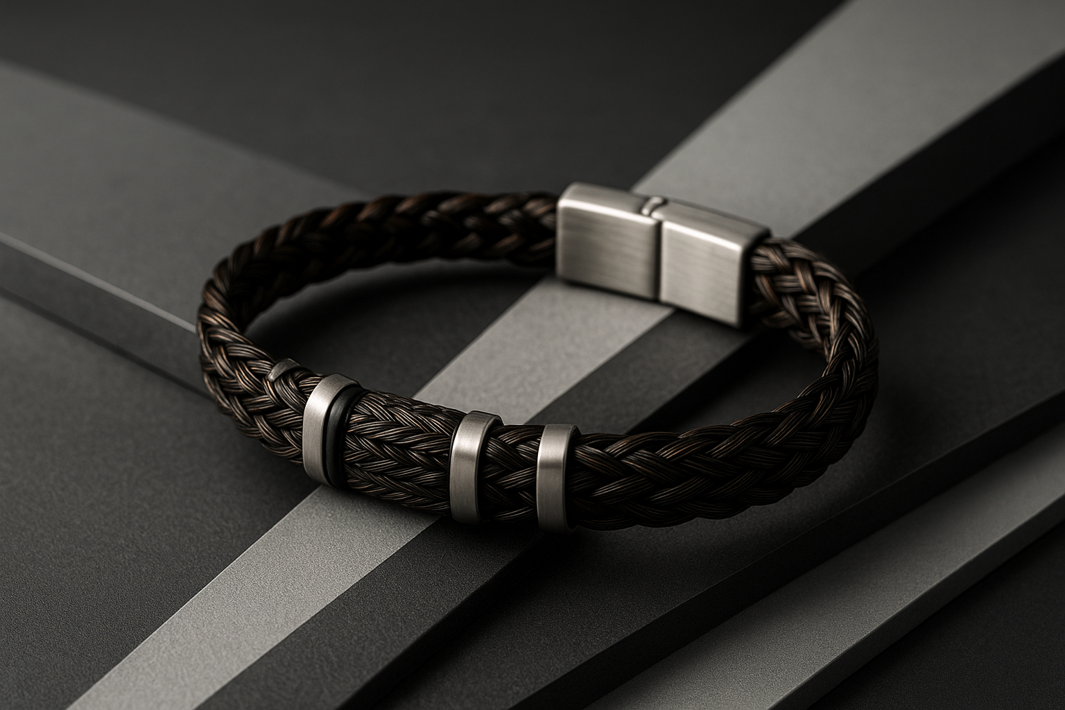 Pferdehaararmband Edelstahl Cavallin Banner - Werbung