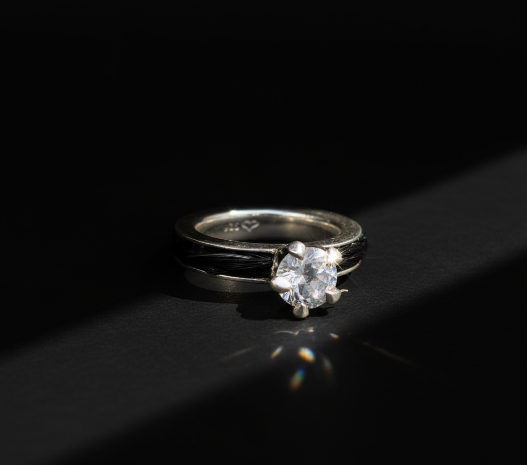 Ring mit Pferdehaar- Schmuck aus Pferdehaar, Fingerring aus Pferdehaar