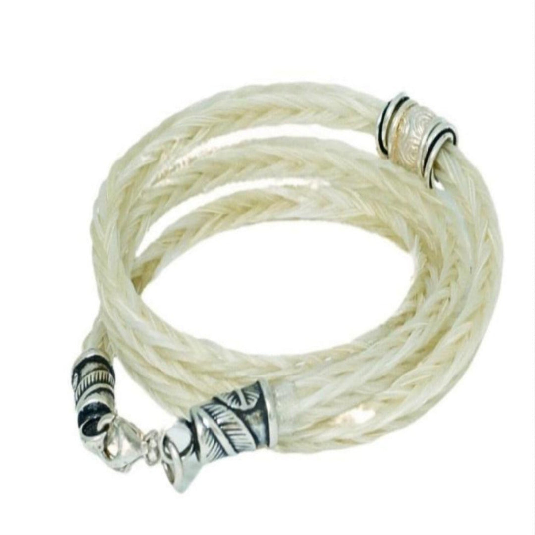 Wickelarmband Feder geschwärzt