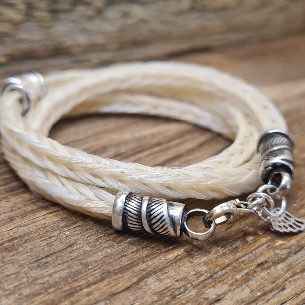 Wickelarmband Feder geschwärzt Weiblich