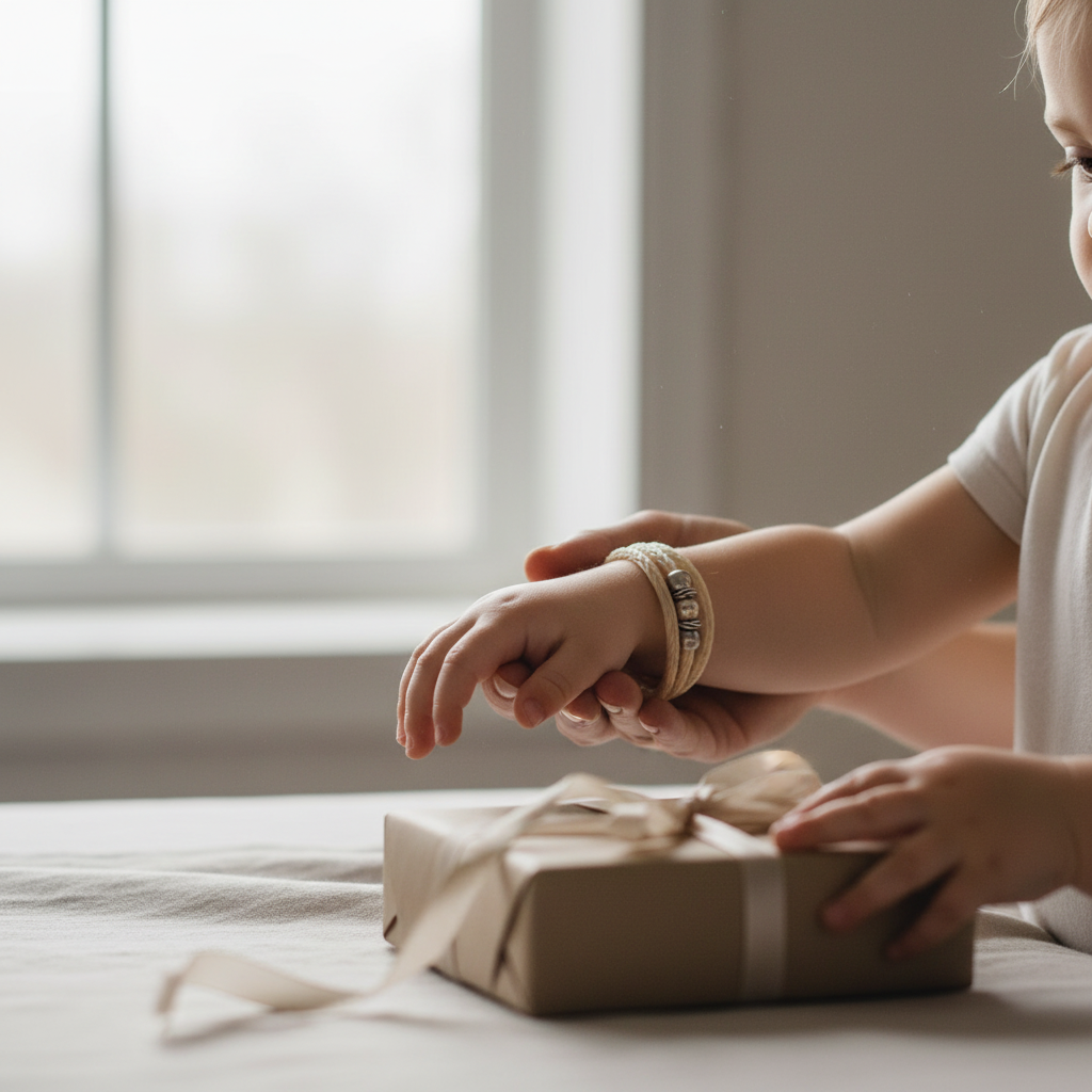 Armband am Kinderhandgelenk - besonderer Moment