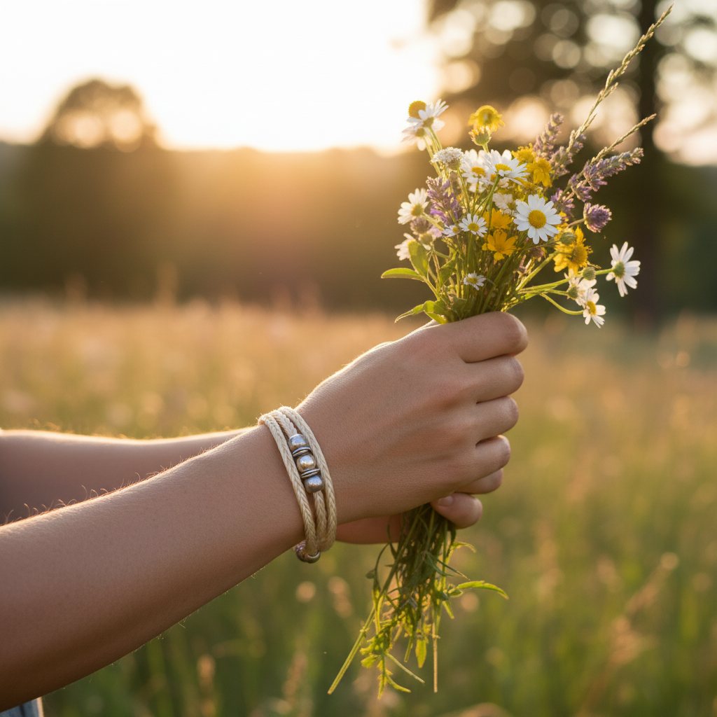 Armband mit Wildblumen