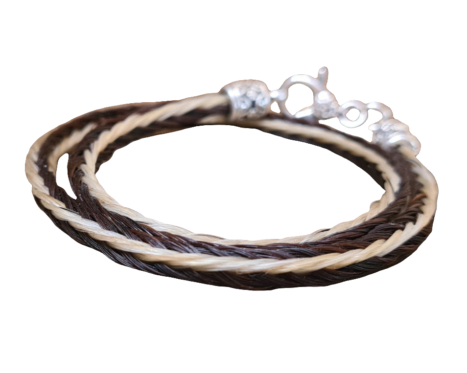 Elegantes Pferdehaararmband - Wickelarmband