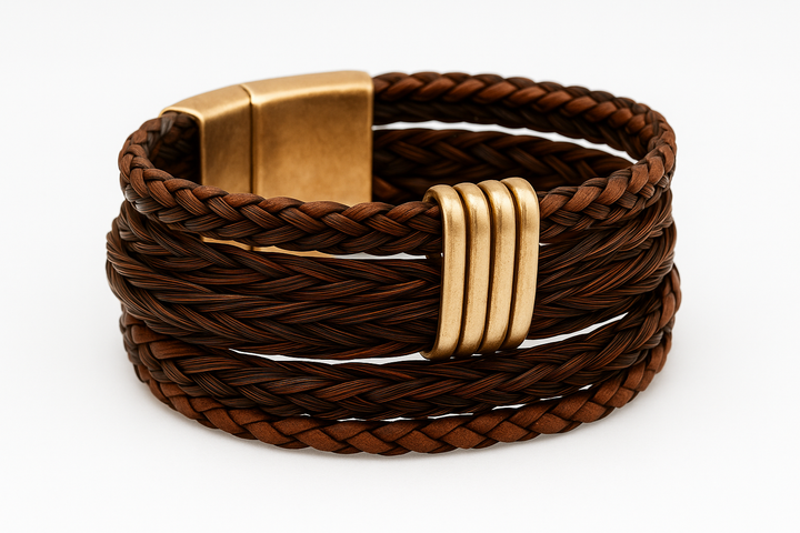 Mehrschichtiges Pferdehaararmband 