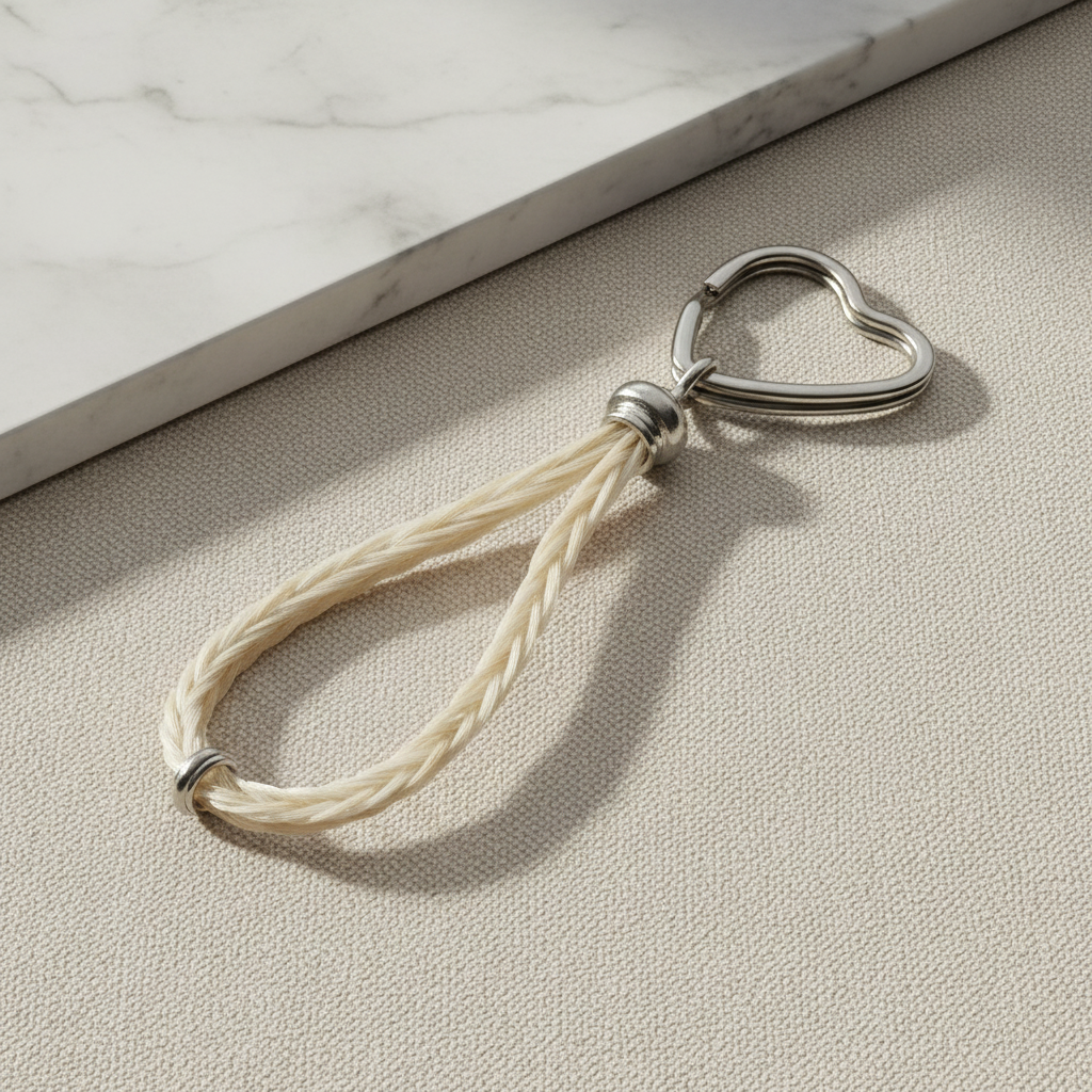 Natürlicher 3D-Schlüsselanhänger auf Leinen