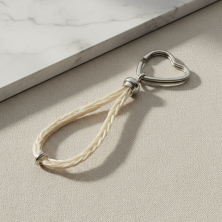 Natürlicher 3D-Schlüsselanhänger auf Leinen