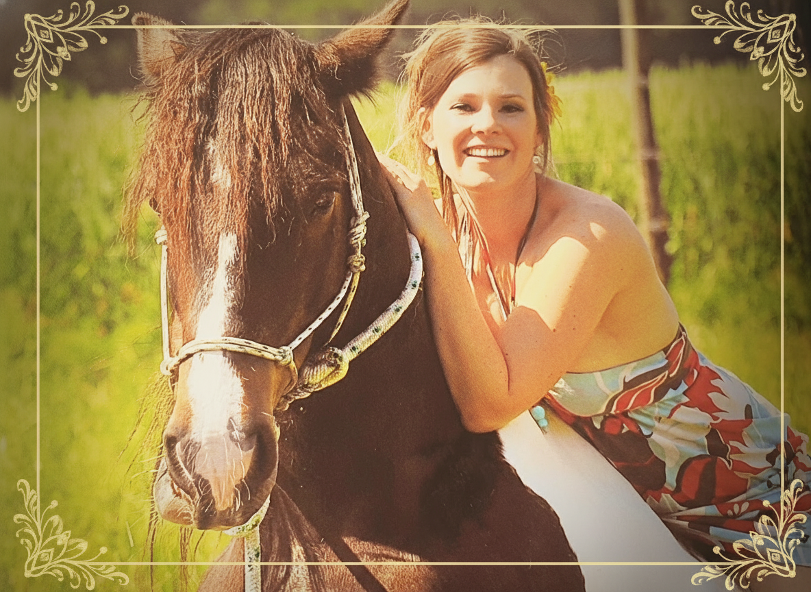 Nicole und Pferd Banner