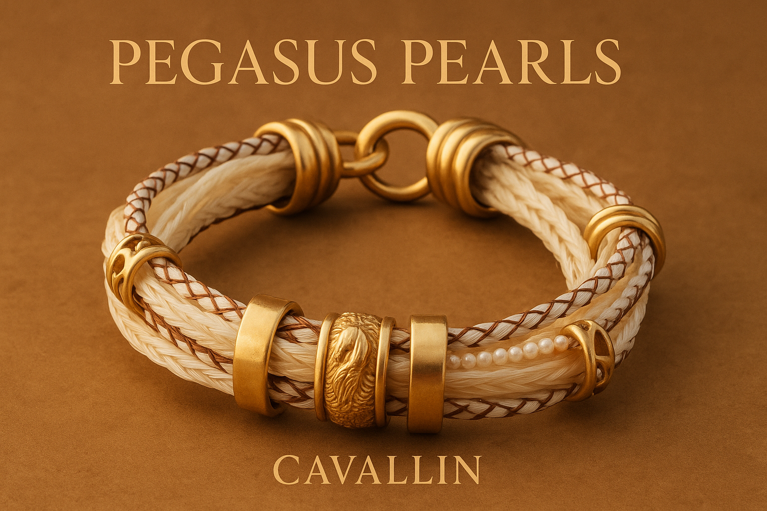 Pegasus Pearls Banner mit originalem Schmuckfoto