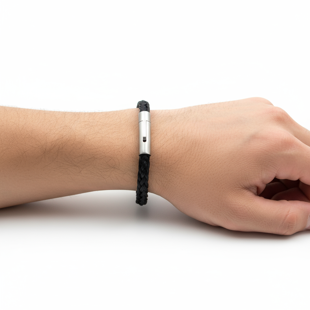 Pferdehaar-Armband am Handgelenk Mann