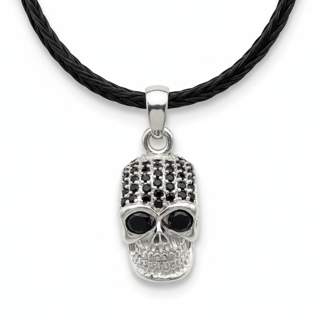 Totenkopf auf Pferdehaar-Kette