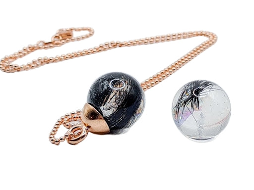 Anhänger aus Epoxy mit Pferdehaar Vergoldet- Gelbgold-rosegold oder Silber- herz