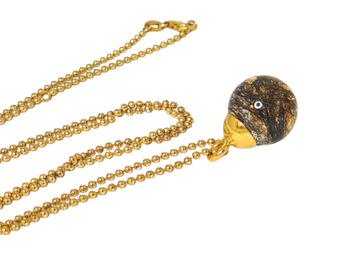 Anhänger aus Epoxy mit Pferdehaar Vergoldet- Gelbgold-rosegold oder Silber- herz