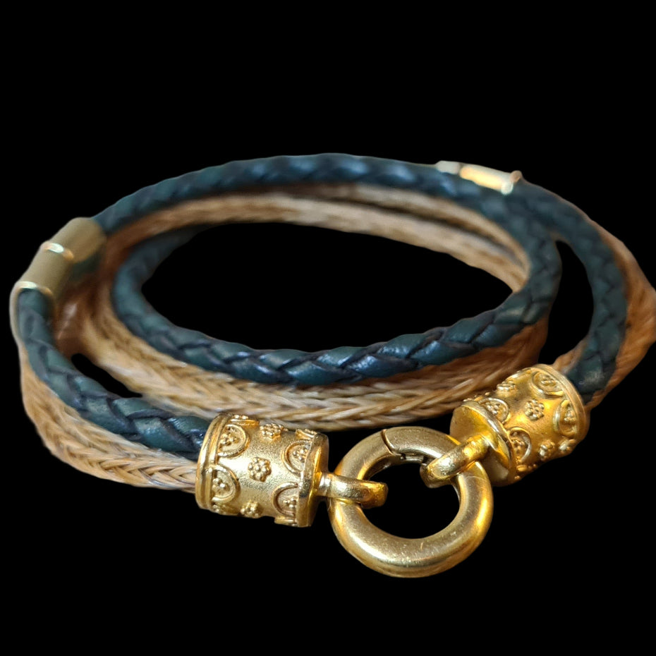 Wickelarmband grün gold