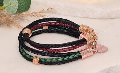 Armband aus Pferdehaar, Roségold