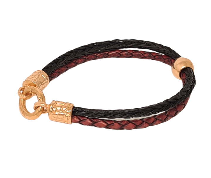 Armband aus Pferdehaar, Roségold