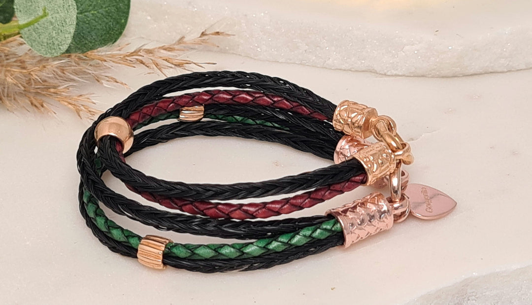 Pferdehaararmband Rosegold - Schmuck aus Pferdehaar - Cavallin - Pferdehaarschmuck Schweiz